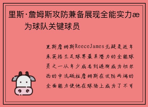 里斯·詹姆斯攻防兼备展现全能实力成为球队关键球员 里斯·詹姆斯攻防兼备展现全能实力成为球队关键球员